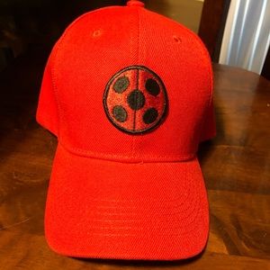 Miraculous Ladybug adjustable snap back red baseball cap.